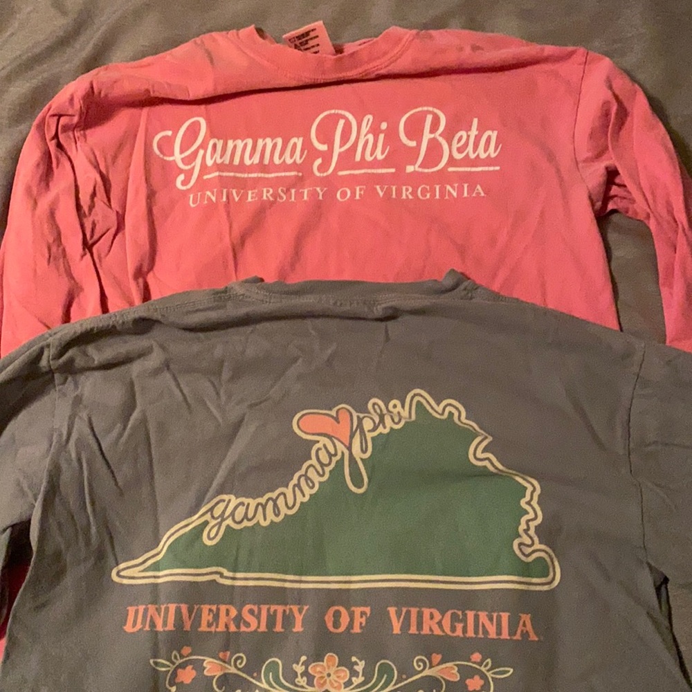 Two Gamma Phi UVA Shirts